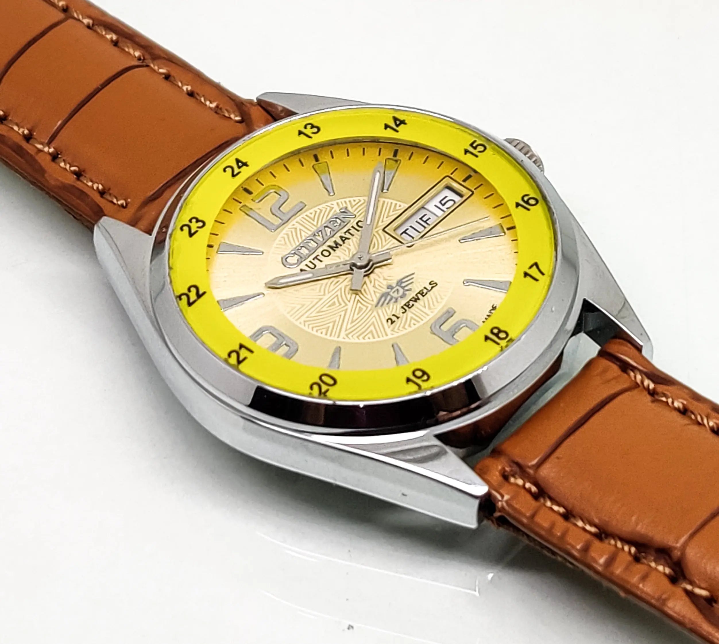 Citizen Automatic 8200 Movement stainless steel Japan Made 21 Jewels Men s Wrist Watch National Watches