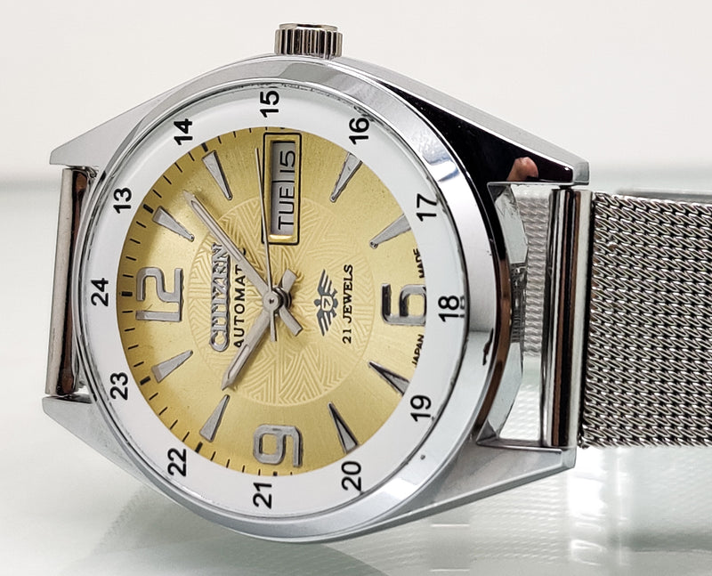 Citizen Automatic 8200 Movement stainless steel Japan Made 21 Jewels Men s Wrist Watch