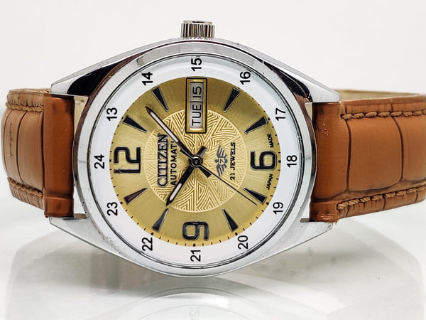 Citizen Automatic 8200 Movement stainless steel Japan Made 21 Jewels Men s Wrist Watch