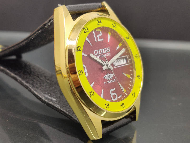 Citizen Automatic 8200 Movement stainless steel Japan Made 21 Jewels Men s Wrist Watch