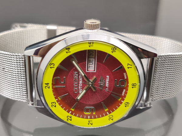 Citizen Automatic 8200 Movement stainless steel Japan Made 21 Jewels Men s Wrist Watch