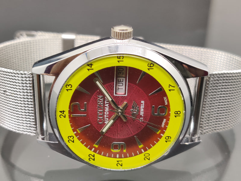 Citizen Automatic 8200 Movement stainless steel Japan Made 21 Jewels Men s Wrist Watch
