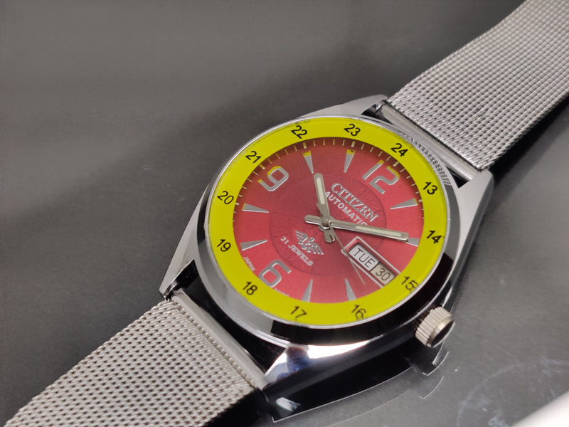 Citizen Automatic 8200 Movement stainless steel Japan Made 21 Jewels Men s Wrist Watch