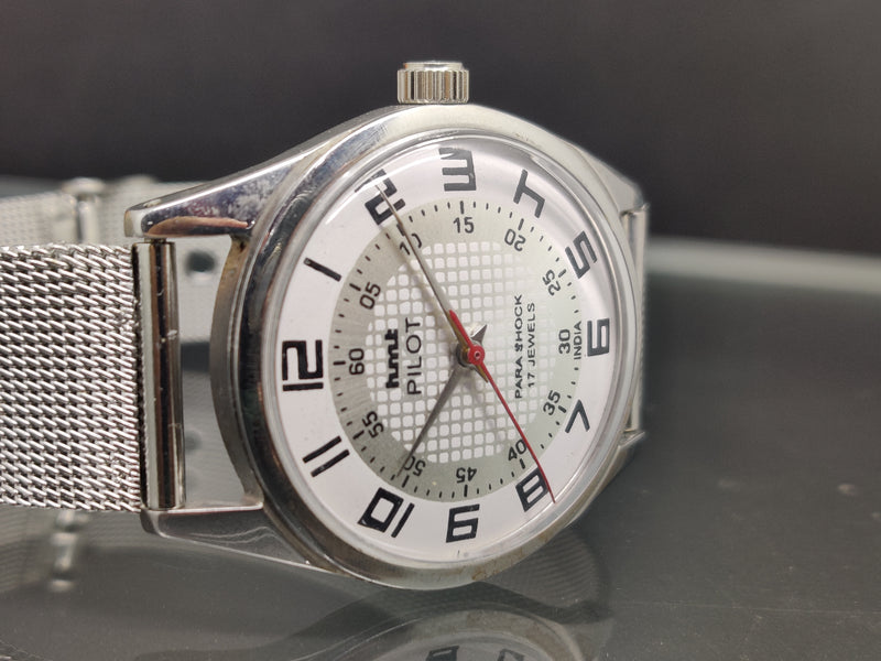 Hmt Pilot Mechanical Handwinding Movement stainless Steel Para Shock 17 Jewels Analog Dial Wrist Watch For Me