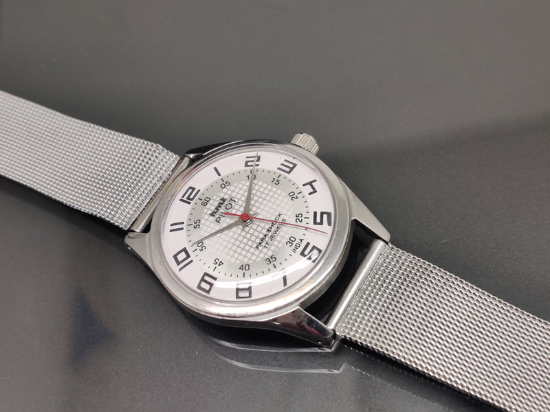 Hmt Pilot Mechanical Handwinding Movement stainless Steel Para Shock 17 Jewels Analog Dial Wrist Watch For Me - National Watches