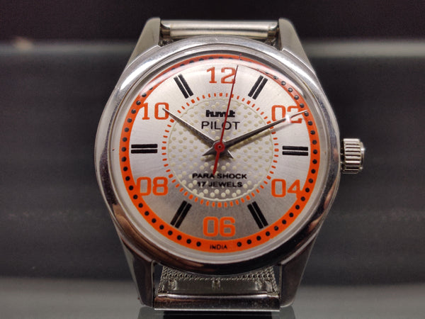 Hmt Pilot Mechanical Handwinding Movement stainless Steel Para Shock 17 Jewels Analog Dial Wrist Watch For Me