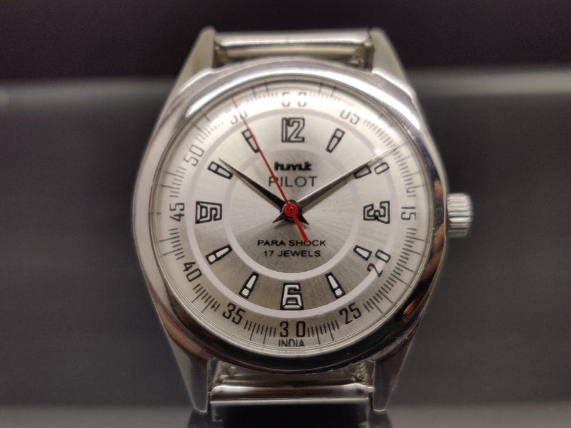 Hmt Pilot Mechanical Handwinding Movement stainless Steel Para Shock 17 Jewels Analog Dial Wrist Watch For Me