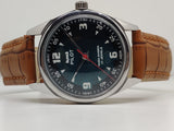 Hmt Pilot Mechanical Handwinding Movement leather Jewels Analog Dial Wrist Watch For Me
