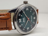 Hmt Pilot Mechanical Handwinding Movement leather Jewels Analog Dial Wrist Watch For Me