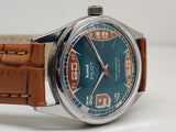 Hmt Pilot Mechanical Handwinding Movement leather Jewels Analog Dial Wrist Watch For Me