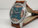 Hmt Pilot Mechanical Handwinding Movement leather Jewels Analog Dial Wrist Watch For Me