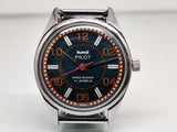Hmt Pilot Mechanical Handwinding Movement stainless Steel Para Shock 17 Jewels Analog Dial Wrist Watch For Men