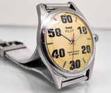 Hmt Pilot Mechanical Handwinding Movement stainless Steel Para Shock 17 Jewels Analog Dial Wrist Watch For Men