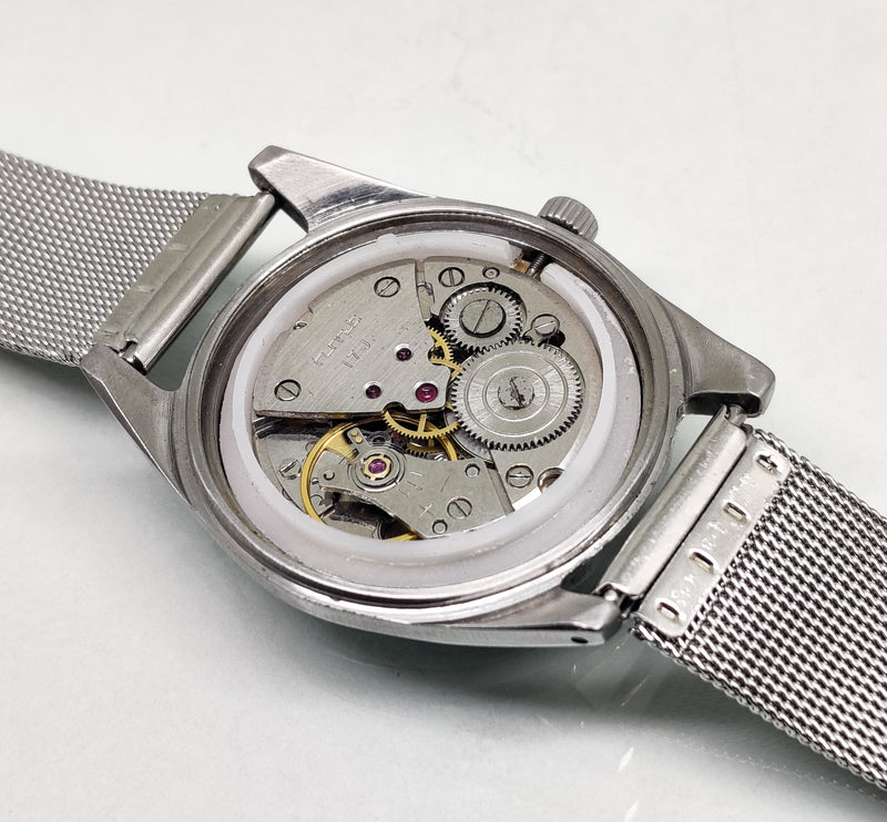 Hmt Pilot Mechanical Handwinding Movement stainless Steel Para Shock 17 Jewels Analog Dial Wrist Watch For Men