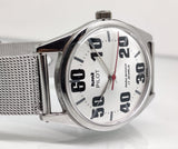 Hmt Pilot Mechanical Handwinding Movement stainless Steel Para Shock 17 Jewels Analog Dial Wrist Watch For Men