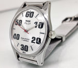 Hmt Pilot Mechanical Handwinding Movement stainless Steel Para Shock 17 Jewels Analog Dial Wrist Watch For Men