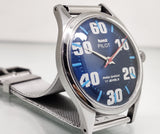 Hmt Pilot Mechanical Handwinding Movement stainless Steel Para Shock 17 Jewels Analog Dial Wrist Watch For Men