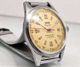 Hmt Pilot Mechanical Handwinding Movement stainless Steel Para Shock 17 Jewels Analog Dial Wrist Watch For Men