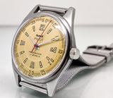 Hmt Pilot Mechanical Handwinding Movement stainless Steel Para Shock 17 Jewels Analog Dial Wrist Watch For Men