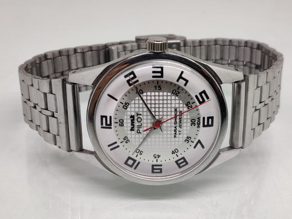 Hmt Pilot Mechanical Handwinding Movement stainless Steel Para Shock 17 Jewels Analog Dial Wrist Watch For Men