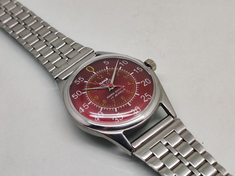 Hmt Pilot Mechanical Handwinding Movement stainless Steel Para Shock 17 Jewels Analog Dial Wrist Watch For Men