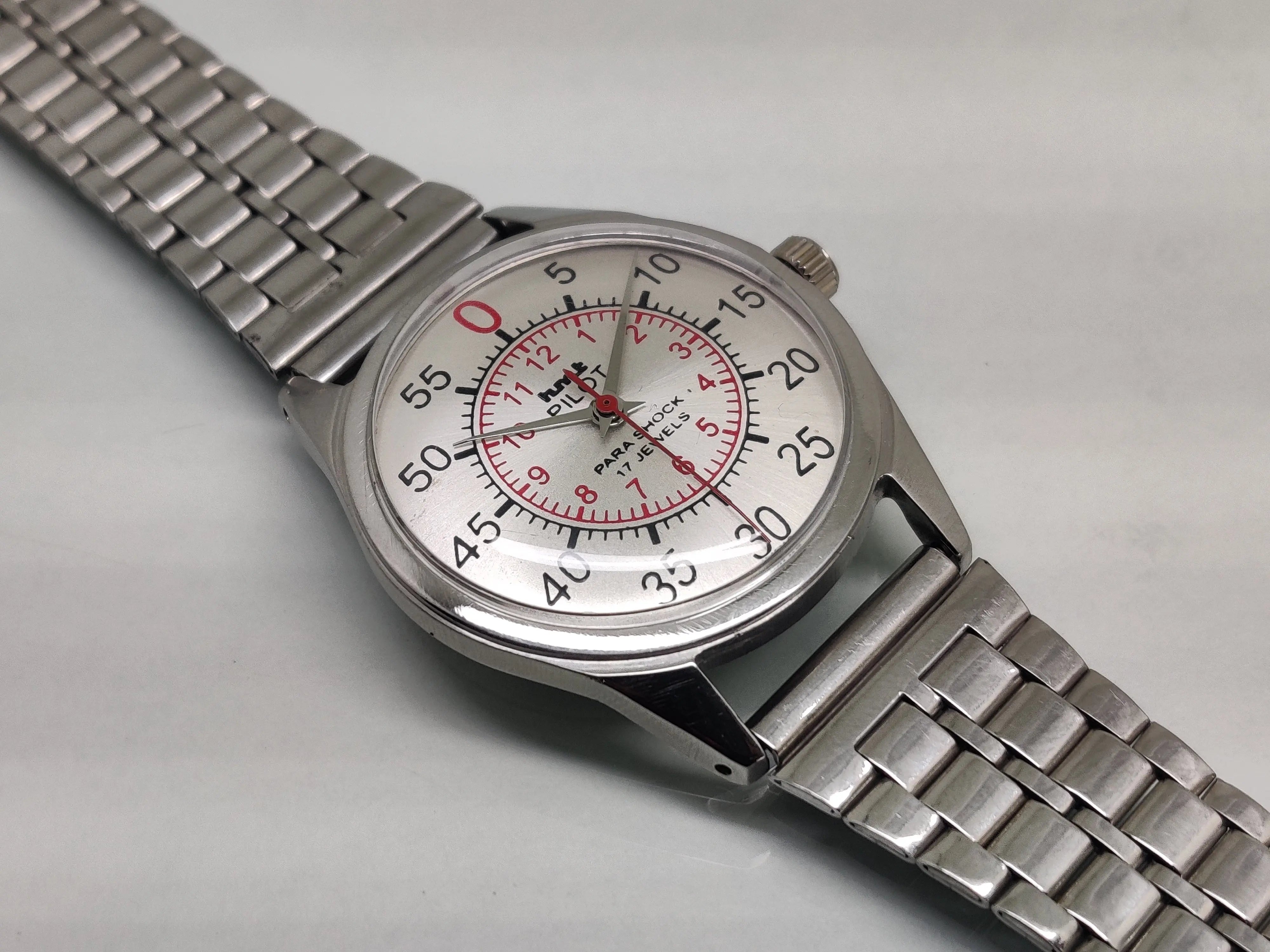 Hmt Pilot Mechanical Handwinding Movement stainless Steel Para Shock 17 Jewels Analog Dial Wrist Watch For Men National Watches