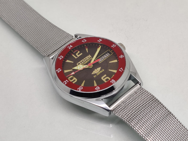 Citizen Automatic 8200 Movement stainless steel Japan Made 21 Jewels Men s Wrist Watch