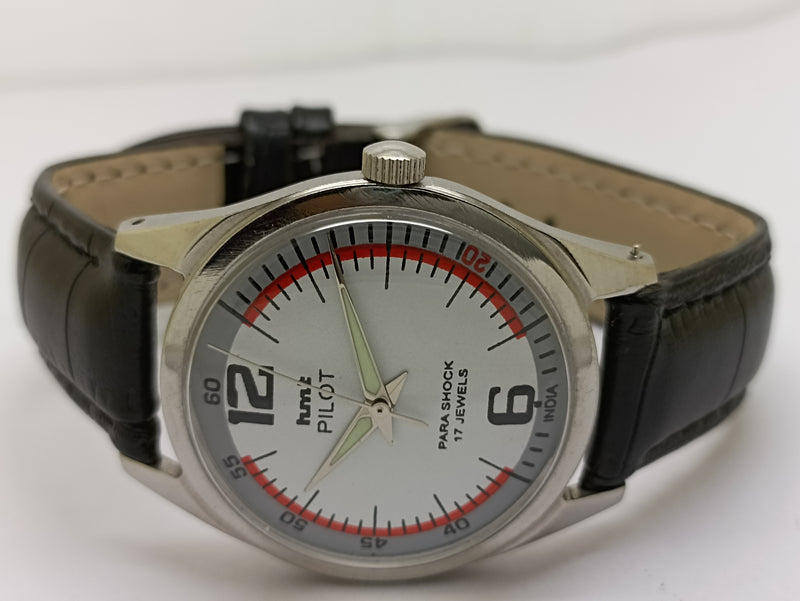 Hmt Pilot Mechanical Handwinding Movement stainless Steel Para Shock 17 Jewels Analog Dial Wrist Watch For Men
