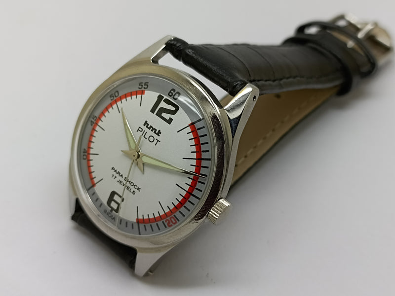 Hmt Pilot Mechanical Handwinding Movement stainless Steel Para Shock 17 Jewels Analog Dial Wrist Watch For Men