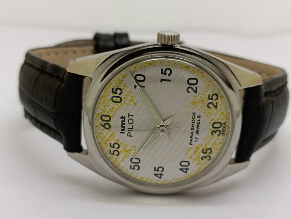 Hmt Pilot Mechanical Handwinding Movement stainless Steel Para Shock 17 Jewels Analog Dial Wrist Watch For Men