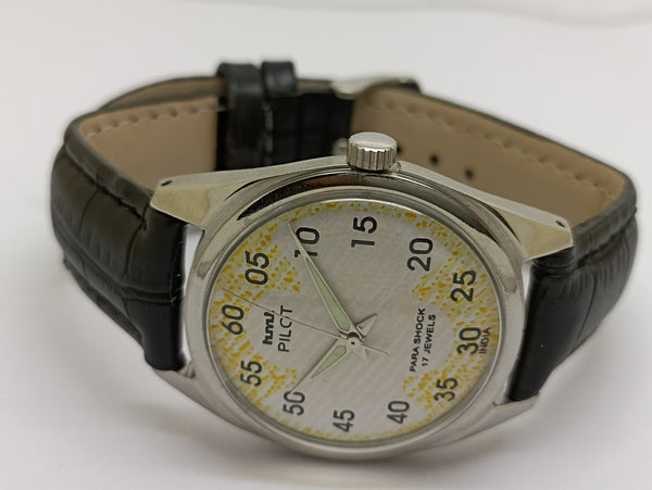 Hmt Pilot Mechanical Handwinding Movement stainless Steel Para Shock 17 Jewels Analog Dial Wrist Watch For Men