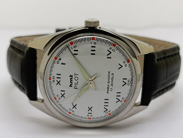 Hmt Pilot Mechanical Handwinding Movement stainless Steel Para Shock 17 Jewels Analog Dial Wrist Watch For Men