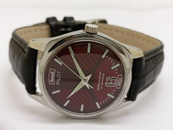 Hmt Pilot Mechanical Handwinding Movement stainless Steel Para Shock 17 Jewels Analog Dial Wrist Watch For Men