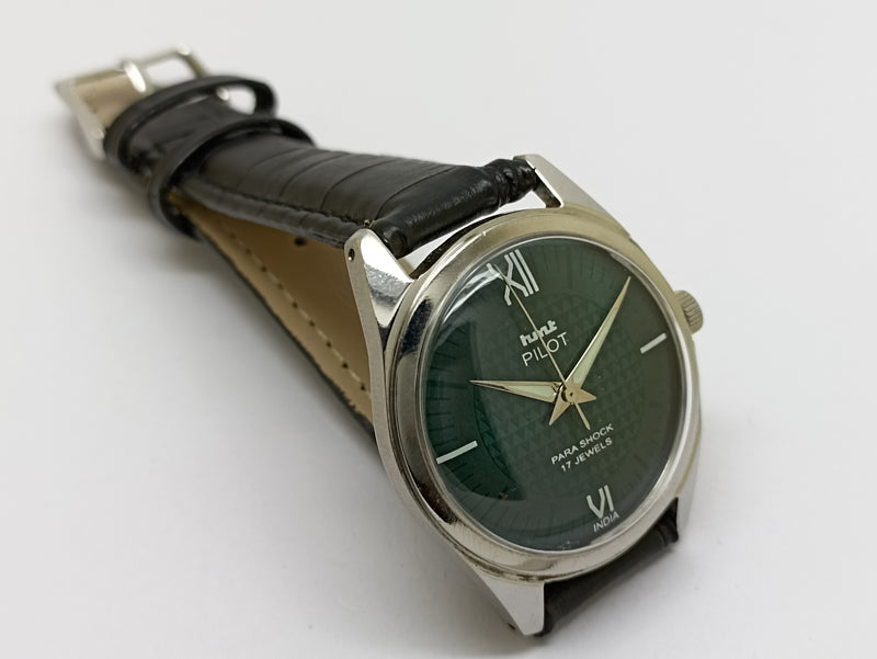 Hmt Pilot Mechanical Handwinding Movement stainless Steel Para Shock 17 Jewels Analog Dial Wrist Watch For Men