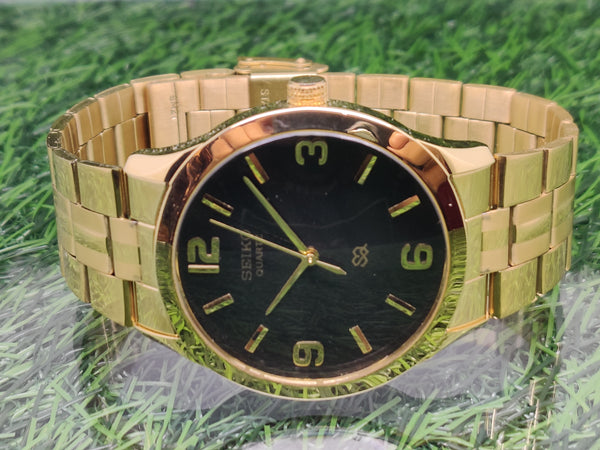 Seiko 5 Black Dial quartz Watch