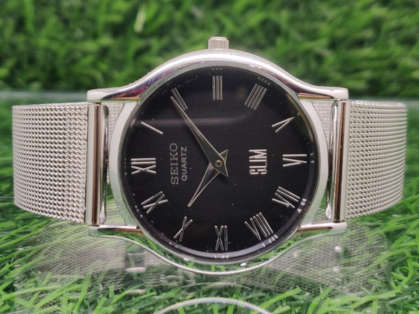 Seiko 5 Black Dial quartz Watch