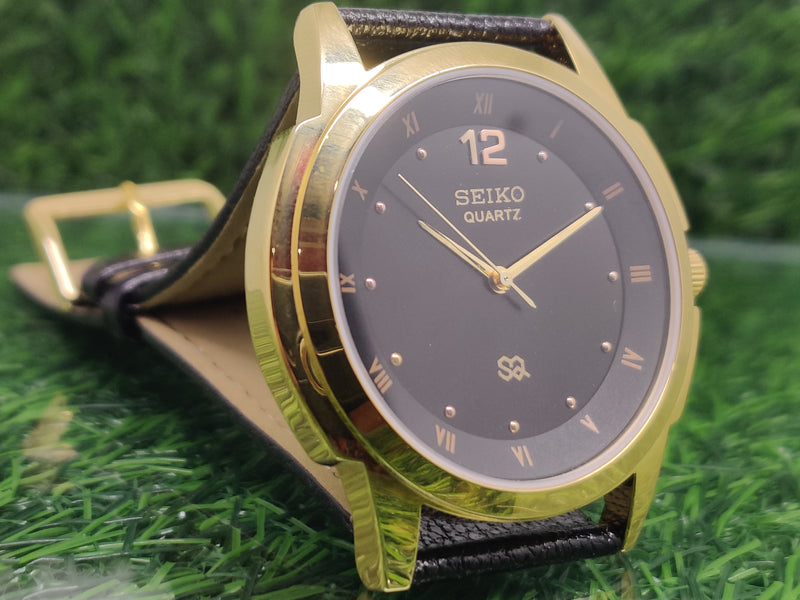 Seiko 5 Black Dial quartz Watch