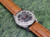 Hmt Pilot Mechanical Handwinding Movement leather Jewels Analog Dial Wrist Watch For Me