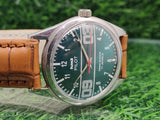 Hmt Pilot Mechanical Handwinding Movement leather Jewels Analog Dial Wrist Watch For Me