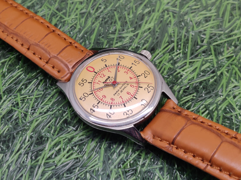 Hmt Pilot Mechanical Handwinding Movement leather Jewels Analog Dial Wrist Watch For Me
