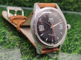 Hmt Pilot Mechanical Handwinding Movement leather Jewels Analog Dial Wrist Watch For Me