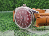 Hmt Pilot Mechanical Handwinding Movement leather Jewels Analog Dial Wrist Watch For Me