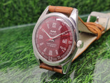 Hmt Pilot Mechanical Handwinding Movement leather Jewels Analog Dial Wrist Watch For Me