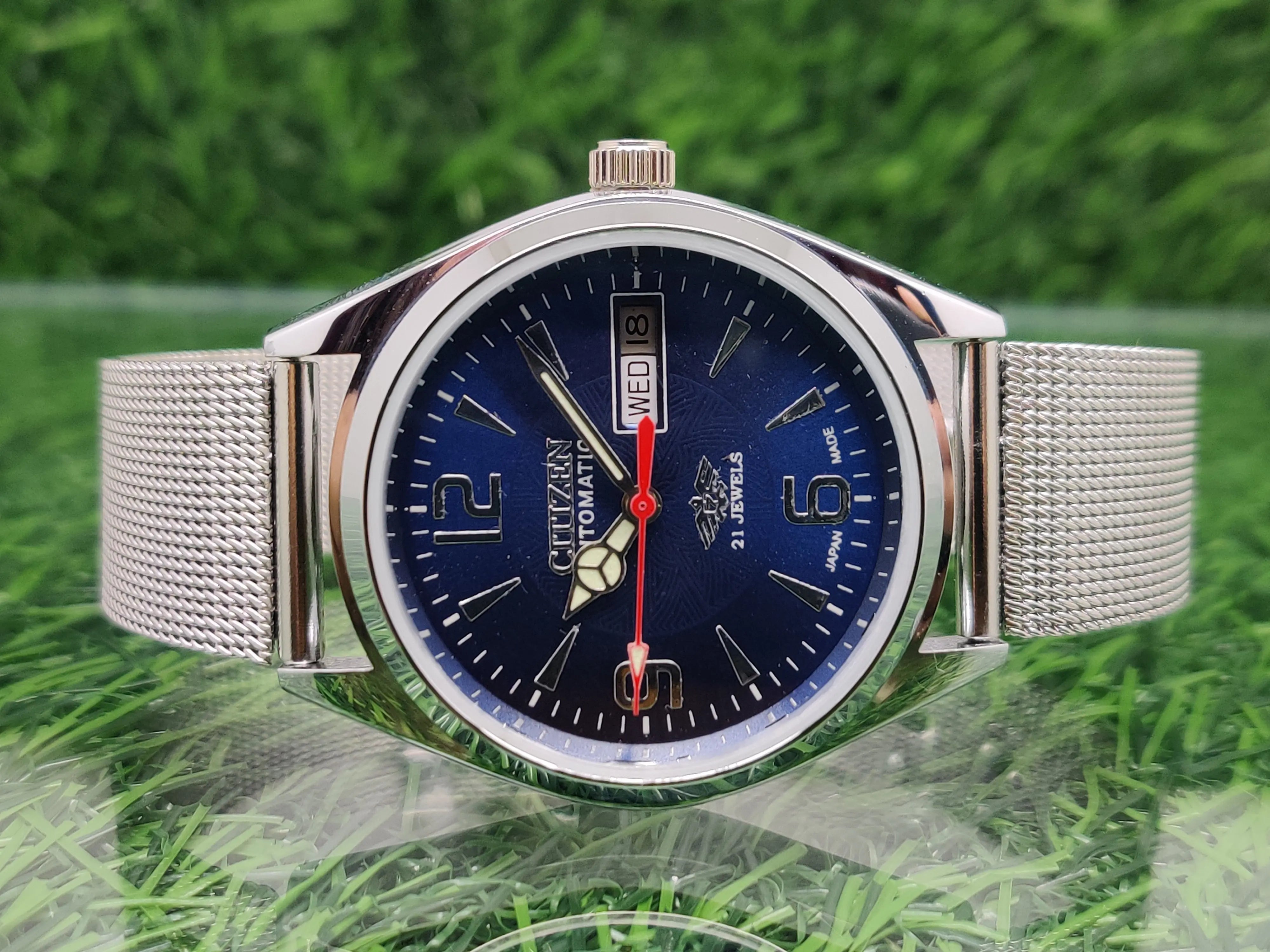 Citizen Automatic 8200 Movement stainless steel Japan Made 21 Jewels Men s Wrist Watch National Watches