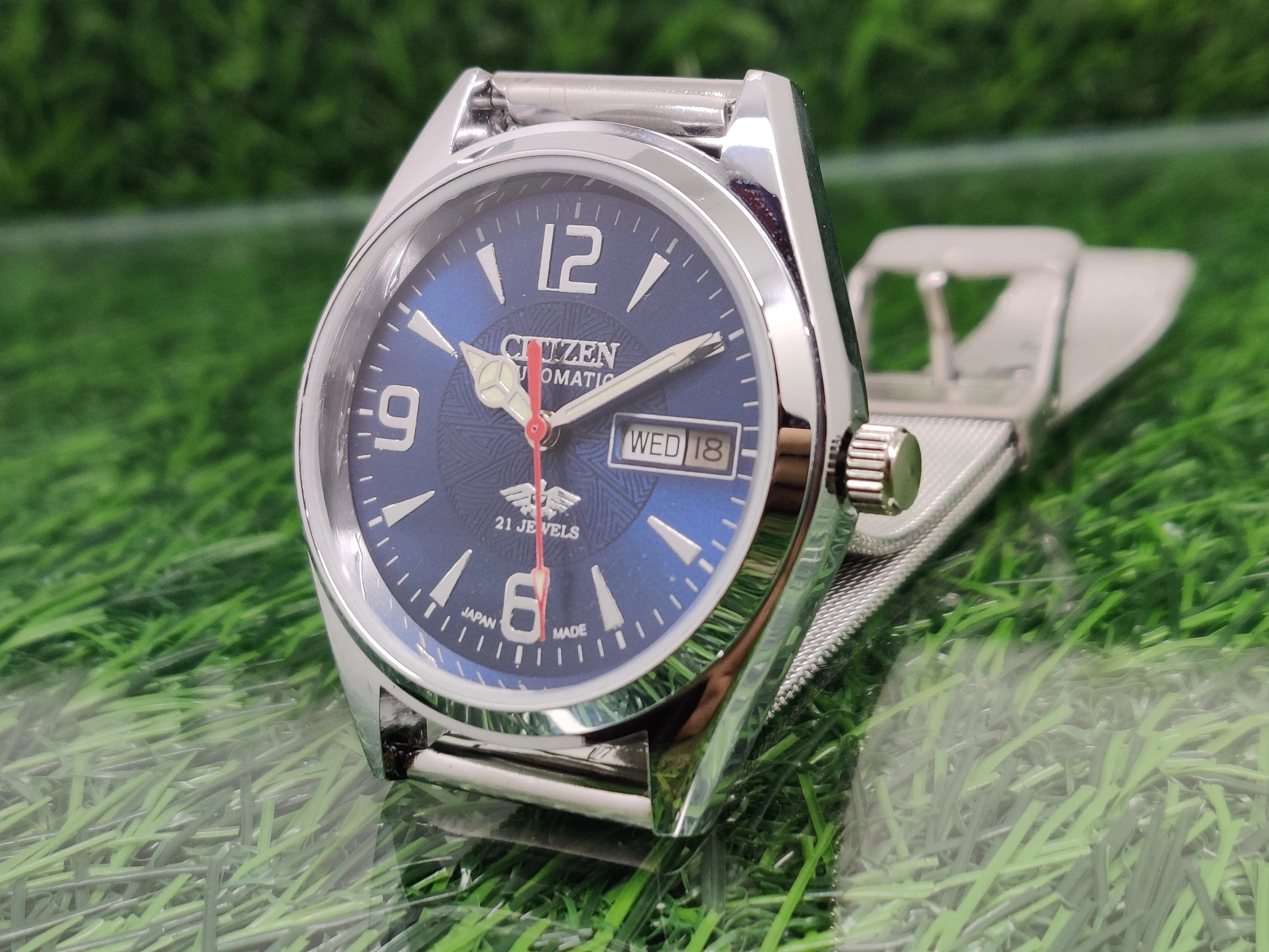 Citizen Automatic 8200 Movement stainless steel Japan Made 21 Jewels Men s Wrist Watch National Watches