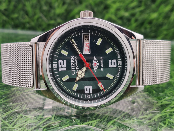 Citizen Automatic 8200 Movement stainless steel Japan Made 21 Jewels Men s Wrist Watch