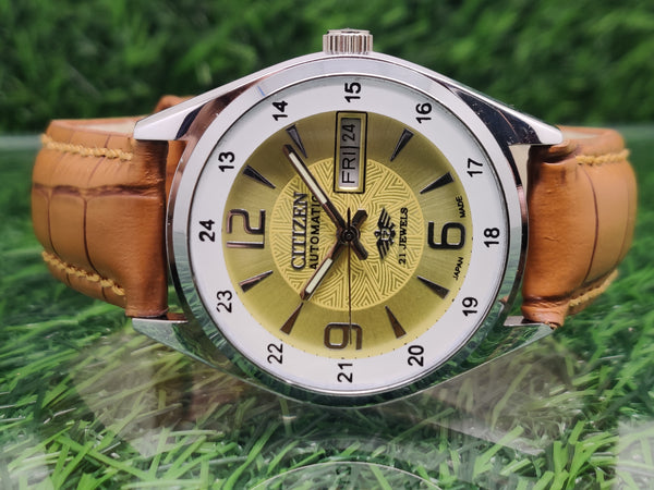 Citizen Automatic 8200 Movement stainless steel Japan Made 21 Jewels Men s Wrist Watch