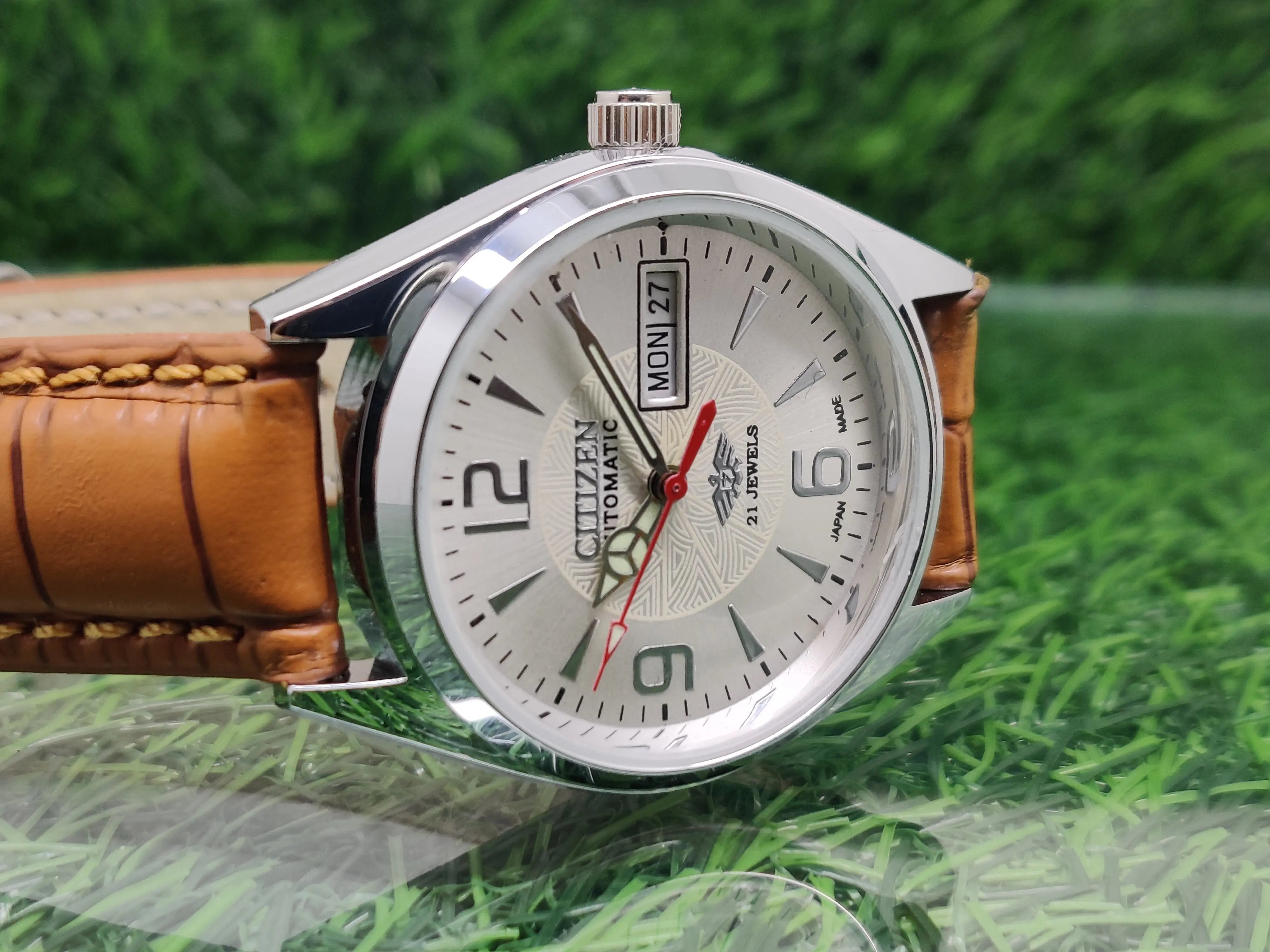 Citizen Automatic 8200 Movement stainless steel Japan Made 21 Jewels Men s Wrist Watch National Watches
