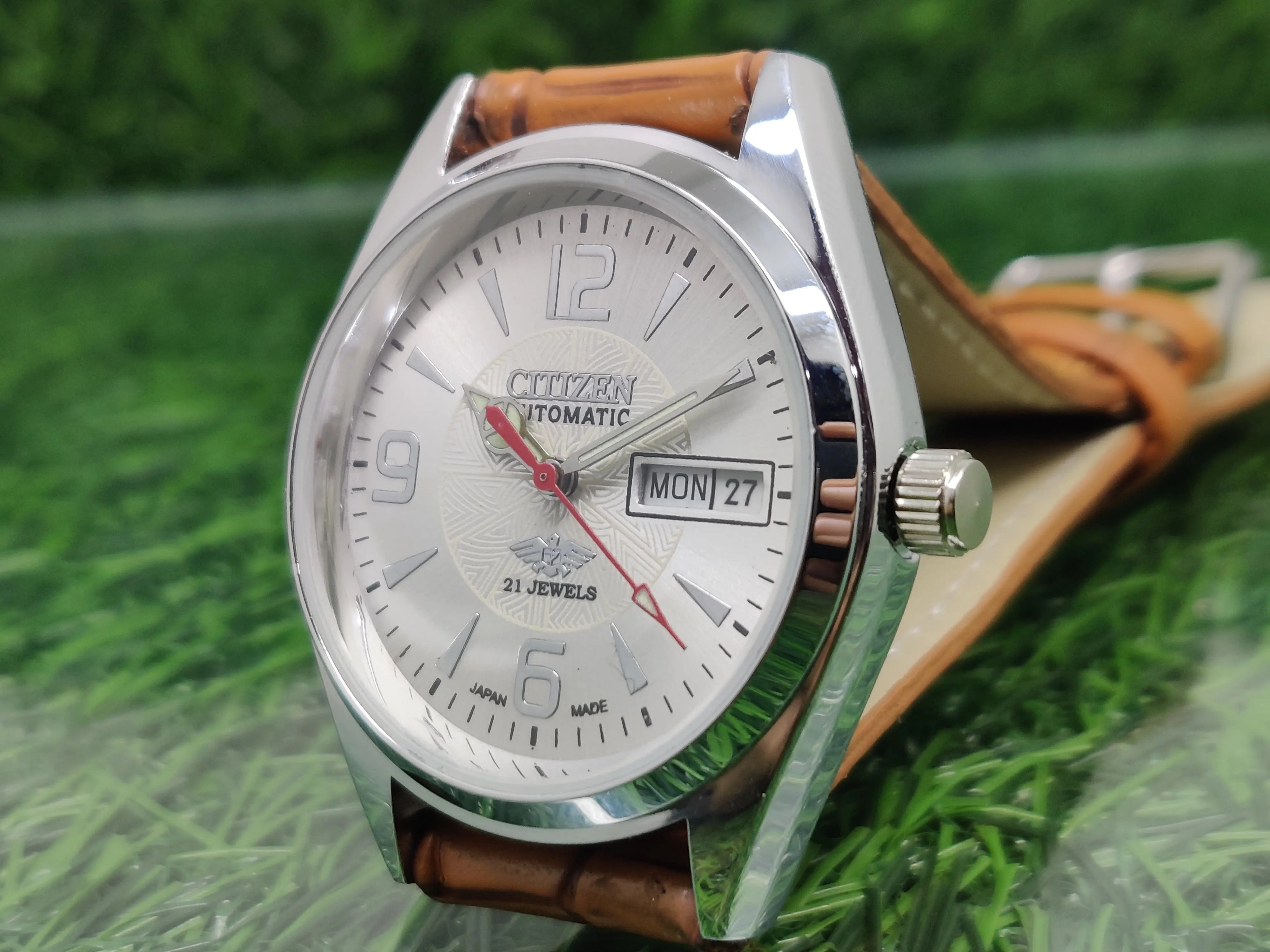 Citizen Automatic 8200 Movement stainless steel Japan Made 21 Jewels Men s Wrist Watch National Watches