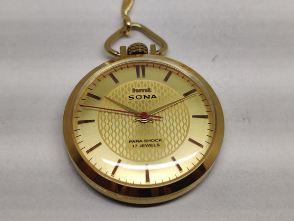 Hmt sona Mechanical Handwinding Movement gold plated Para Jewels Analog Dial Wrist Watch For Men